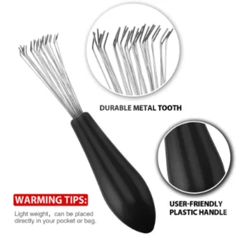 1 шт. расческа для волос, средство для чистки пластика и металла, встроенный инструмент, ручка для удаления спутанных волос, аксессуары для расчески
