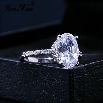 Новое модное кольцо с инкрустацией из богемского хрусталя для женщин, Модное кольцо с кристаллами, Свадебный подарок, ювелирные изделия для помолвки, Размер 6-10