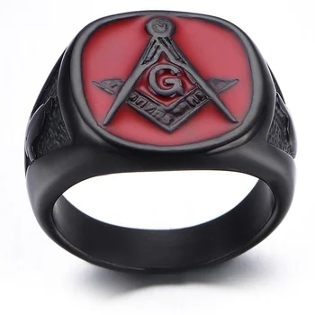 Новое ретро масонское кольцо Мужское кольцо Из черного Металла Аксессуары для вечеринок Ювелирные изделия