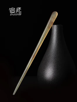 Шпилька из натурального рога, аксессуары для прически в китайском стиле в стиле ретро, которую нелегко сломать, прочная шпилька для волос