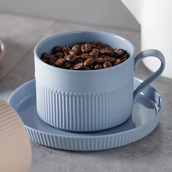 Набор кофейных чашек и блюдец, керамическая кружка в скандинавском стиле, Высококлассные изысканные столовые приборы для послеобеденного чая