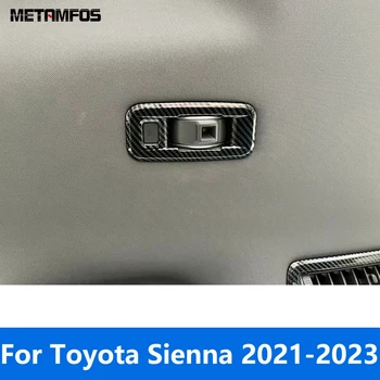 Рамка для украшения фонаря на крыше Toyota Sienna 2021 2022 2023 Карбоновый задний фонарь для чтения, Отделка крышки, Аксессуары для стайлинга автомобилей