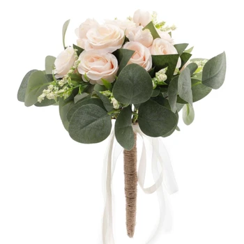 Букет невесты для свадьбы Искусственный Цветок розы шампанского Букет невесты для свадьбы Романтический подарок для украшения свадебной вечеринки