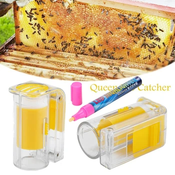 Наборы инструментов для маркировки пчел Флакон-маркер с маркировочными ручками Bee King Queen Catcher, 8 цветов, ручка для пчеловодства, Оборудование для пчеловода