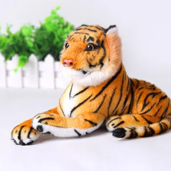 Моделирование Тигровых украшений Плюшевые игрушки Животные Кукольные украшения Офисный стол Детский подарок на День рождения Декор домашней комнаты
