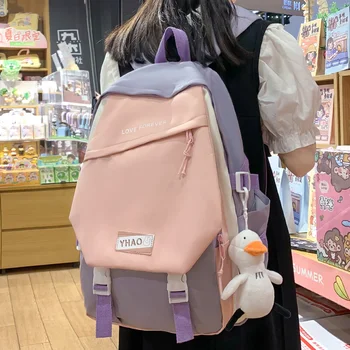 Милая леди Значок с книгой, нейлоновая сумка для ноутбука, модная женская сумка для колледжа, женский студенческий рюкзак Kawaii, школьные сумки для девочек