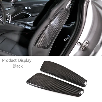 Аксессуары для интерьера из настоящего углеродного волокна, Боковая отделка сиденья, ручка сиденья, Наклейка на защитный чехол для Porsche 718/911 2013-2021 гг.