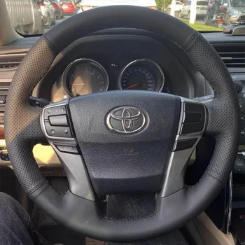 Оплетка крышки рулевого колеса автомобиля из искусственной кожи для Toyota Reiz Mark X 2009-2015, Автомобильные аксессуары, Интерьер Авто