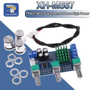 XH-M567 TPA3116 D2 Двухканальный Стереофонический Цифровой Усилитель мощности Звука Высокой мощности Плата Усилителя мощности звука 80 Вт * 2