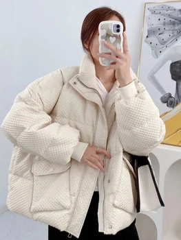 Новая зимняя одежда Женские куртки, пальто, парки, куртка с хлопковой подкладкой, Корейское модное теплое пуховое пальто, роскошная Дизайнерская одежда