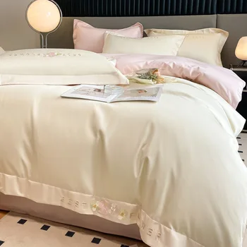 Комплект из четырех предметов из хлопка класса А с длинным штапелем 240, хлопковое стеганое одеяло, постельное белье 2023 года выпуска, новые постельные принадлежности