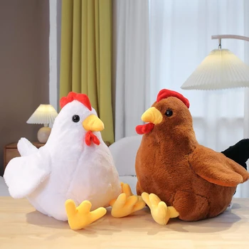 Милая детская плюшевая игрушка-имитация петуха-цыпленка