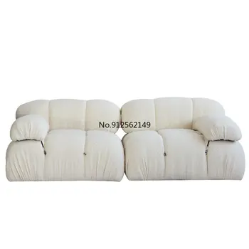 Диван из ткани овечья шерсть креативная гостиная спальня простой хлебный модуль комбинированный диван для трех человек мебель для гостиной