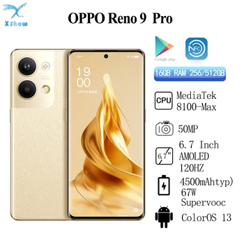 Новый Оригинальный смартфон OPPO Reno 9 Pro MediaTek 8100-Max 4500 мАч 67 Вт Super VOOC 6,7-дюймовый OLED-экран 120 Гц ColorOS 13 OTG NFC