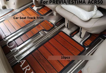 Накладка на направляющие сиденья для Toyota Previa Estima ACR50 для модификации интерьера Аксессуары из нержавеющей стали