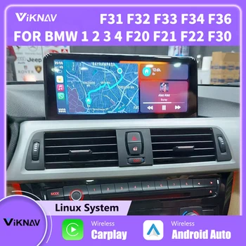 Linux автомобильное радио Беспроводной CarPlay Для BMW 1 2 3 4 Серии F20 F21 F22 F30 F31 F32 F33 F34 F36 радио Android Auto Автомобильный Мультимедийный