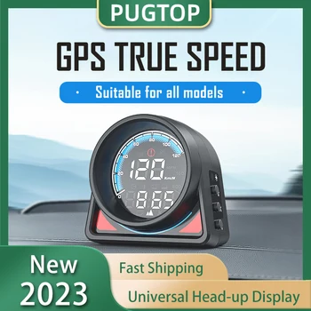 2023 Новый инновационный датчик GPS HUD, цифровой спидометр, дисплей часов, сигнализация о превышении напряжения, превышении скорости, км /Ч, миль/ч, Автомобильные аксессуары