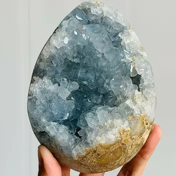 Природный кристалл Лазурита Пещерное Скопление Кварцевого Кристалла Erts Образец Genezen