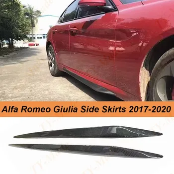 Боковые Юбки Автомобиля Alfa Real из Углеродного Волокна FRP, Обвес, Бампер, Подходит Для Alfa Romeo Giulia Standard и Sport 2017 2018 2019 2020