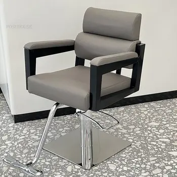 Скандинавские парикмахерские кресла для дома, Минималистское парикмахерское кресло для красоты, кресло Solon Со спинкой, кресло для волос, кресло Solon U