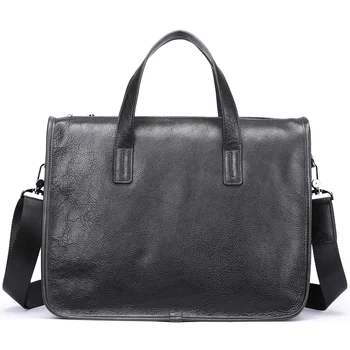 Мужская сумка через плечо, кожаный портфель, Большая вместительная деловая сумка из воловьей кожи, сумка для компьютера, повседневная молодежная официальная сумка для мужчин