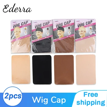 2 pcs HD Wig Cap Wig Accessories Hair Net Black Brown Ballet Hair Net bonnet perruque шапочка для парика 가발망 red para cabello