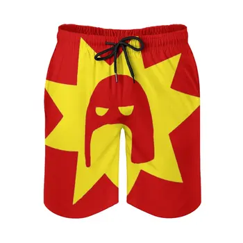 Мужские спортивные короткие пляжные шорты Crimson Bolt для серфинга, плавания, плавок-боксеров, купания, фильма о супергероях, культового фильма, пляжа