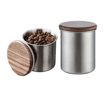 Банка для хранения кофейных зерен Герметичный контейнер для кофейного порошка из пищевой нержавеющей стали вакуумный контейнер для хранения