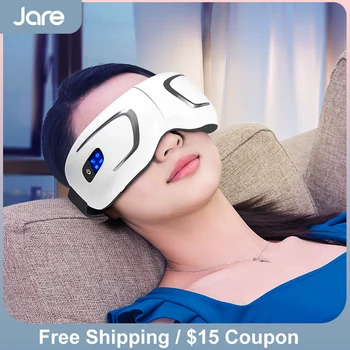 Jare YM06, Оптовая цена, Электрический Мини-вибрационный массажер Blue tooth Против морщин, шариковый массажер для глаз с ионным подогревом.