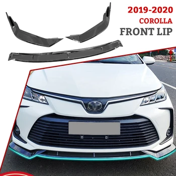 Обвесы для губ переднего бампера автомобиля, материал pp, углеродное волокно, Передняя защита для corolla 2019 2020